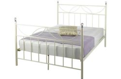 HOME Crystal Double Bed Frame - Ivory
